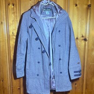 Columbia Purple Gray Chevron Double-Breasted Utility Jacket